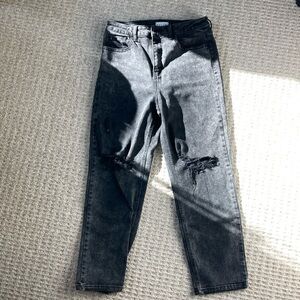 Cello distressed cropped high waist jeans